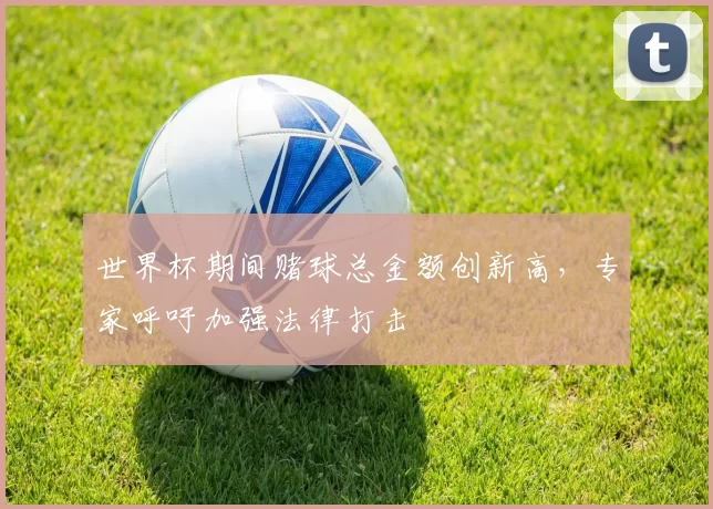 世界杯期间赌球总金额创新高，专家呼吁加强法律打击