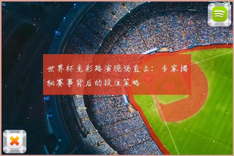 世界杯竞彩路演现场直击:专家揭秘赛事背后的投注策略