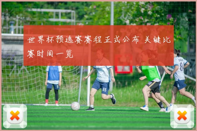 世界杯预选赛赛程正式公布 关键比赛时间一览